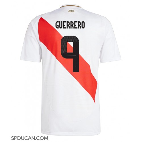 Muški Nogometni Dres Peru Paolo Guerrero #9 Domaci Copa America 2024 Kratak Rukav